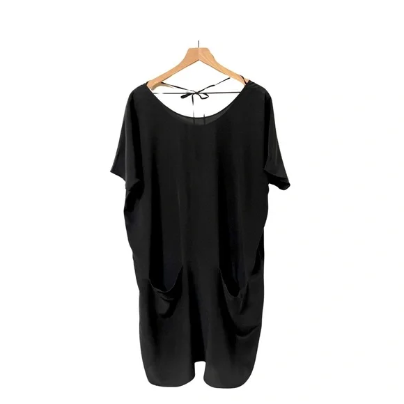 cos black t shirt dress PLEATED-SKIRT T-SHIRT DRESS